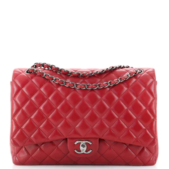 Chanel Classic Double Flap Bag Quilted Lambskin Max