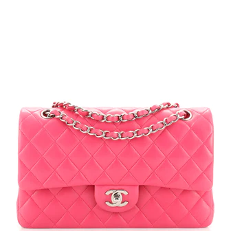 Chanel Classic Double Flap Bag Quilted Lambskin Med