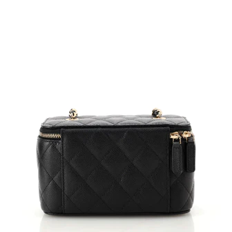 Chanel Classic Vanity Case with Chain Quilted Cavia (1)