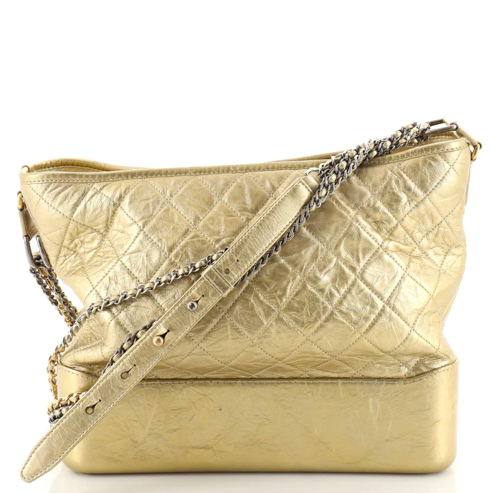 Chanel Gabrielle Hobo Quilted Metallic Aged Calfskin_yythk