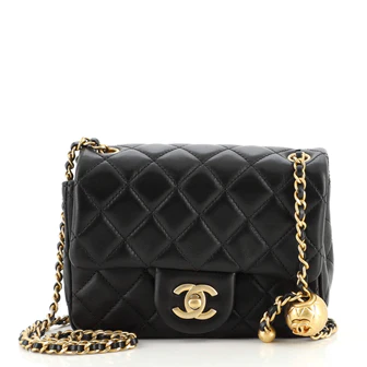 Chanel Pearl Crush Square Flap Bag Quilted Lambskin