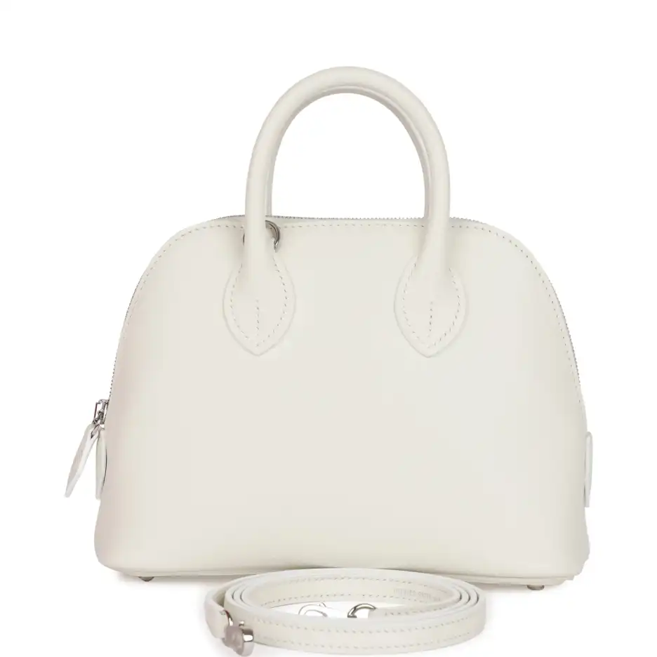 Hermès 1923 Bolide 25 White Evercolor Verso Palladi