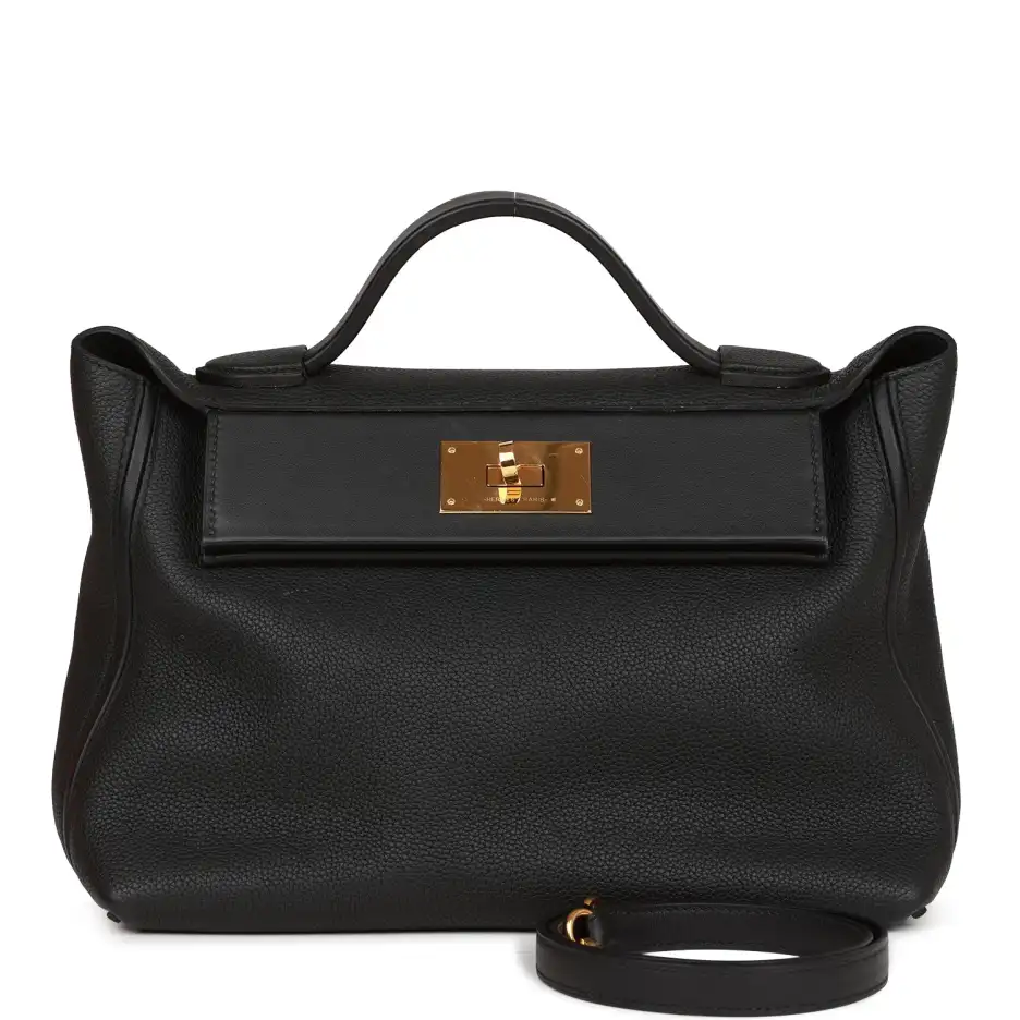Hermès 24 24 Bag 29 Black Togo and Swift_yyt