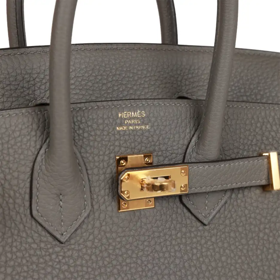 Hermès Birkin 25 Gris Meyer Togo Gold Hardware (6)