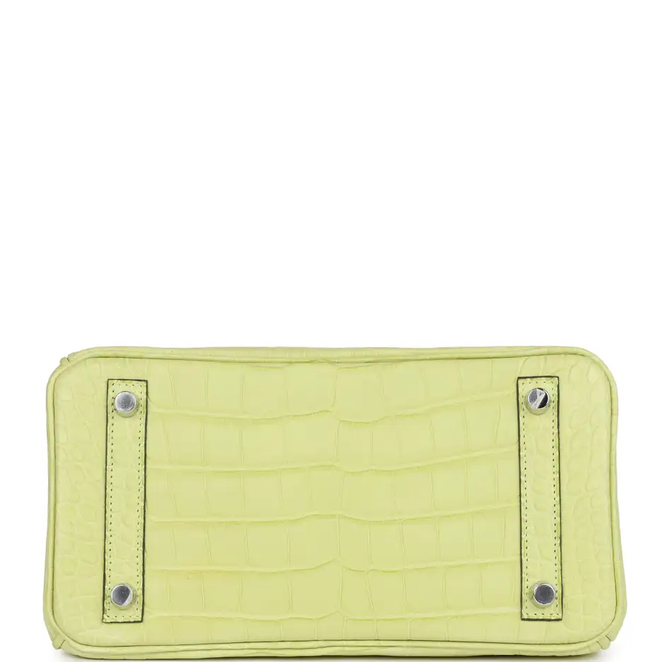 Hermès Birkin 25 Jaune Bourgeon Matte Alligator Pal (5)