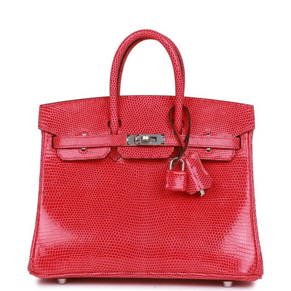 Hermès Birkin 25 Rose Extreme Lizard Palladium Hard