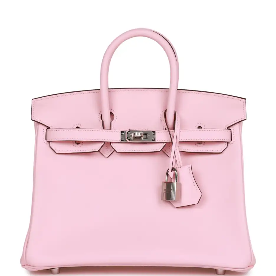 Hermès Birkin 25 Rose Sakura Swift Palladium Hardwa