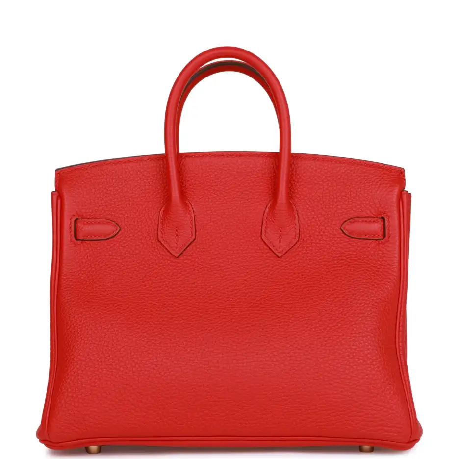Hermès Birkin 25 Rouge de Coeur Togo Gold Ha (4)