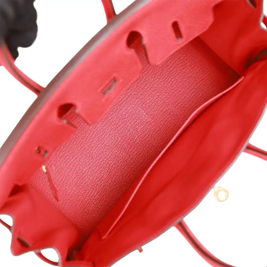 Hermès Birkin 25 Rouge de Coeur Togo Gold Ha (8)