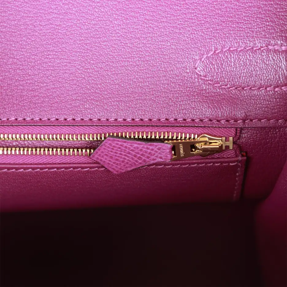 Hermès Birkin 30 Anemone Epsom Gold Hardware (8)