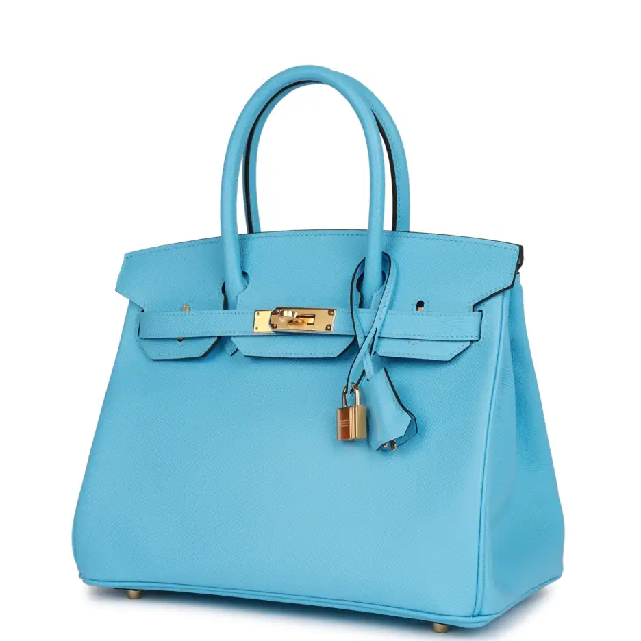 Hermès Birkin 30 Celeste Epsom Gold Hardware (4)