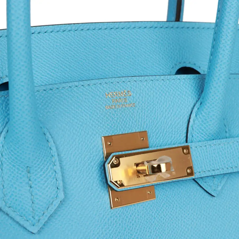 Hermès Birkin 30 Celeste Epsom Gold Hardware (6)