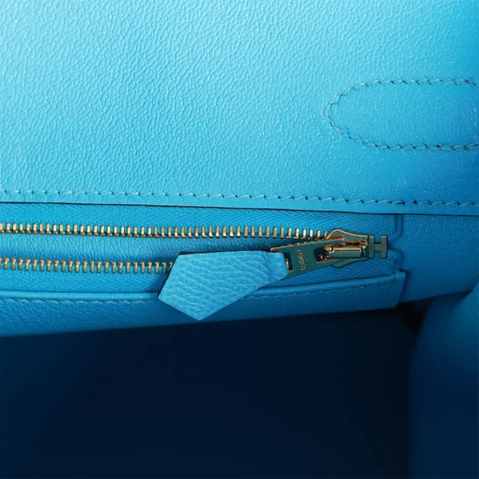Hermès Birkin 30 Celeste Epsom Gold Hardware (8)