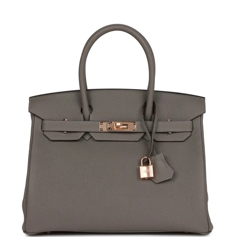 Hermès Birkin 30 Gris Meyer Togo Rose Gold H