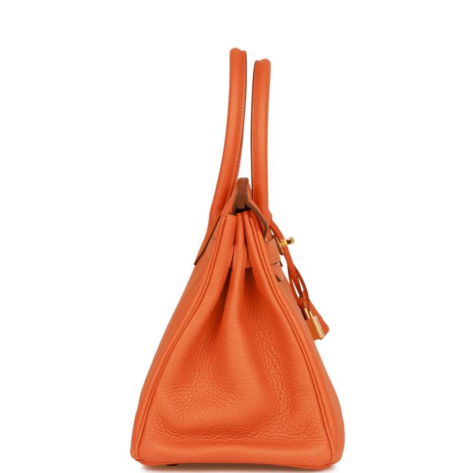 Hermès Birkin 30 Orange Clemence Gold Hardware (2)