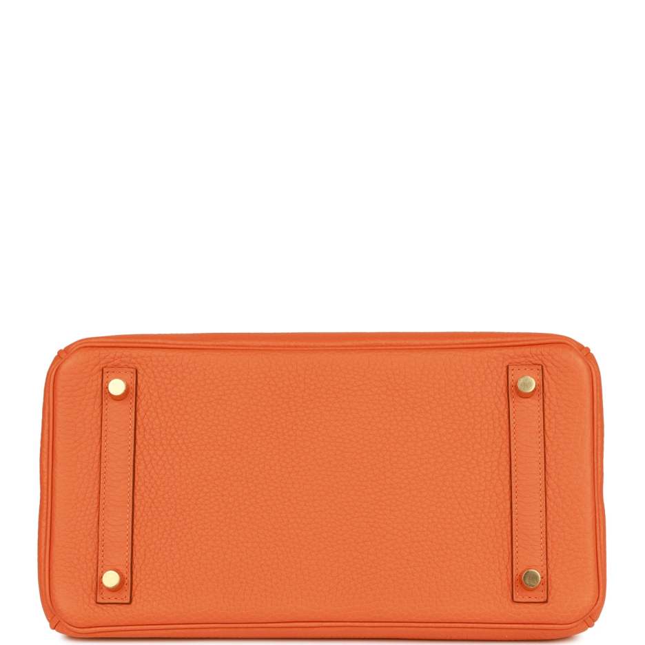 Hermès Birkin 30 Orange Clemence Gold Hardware (5)