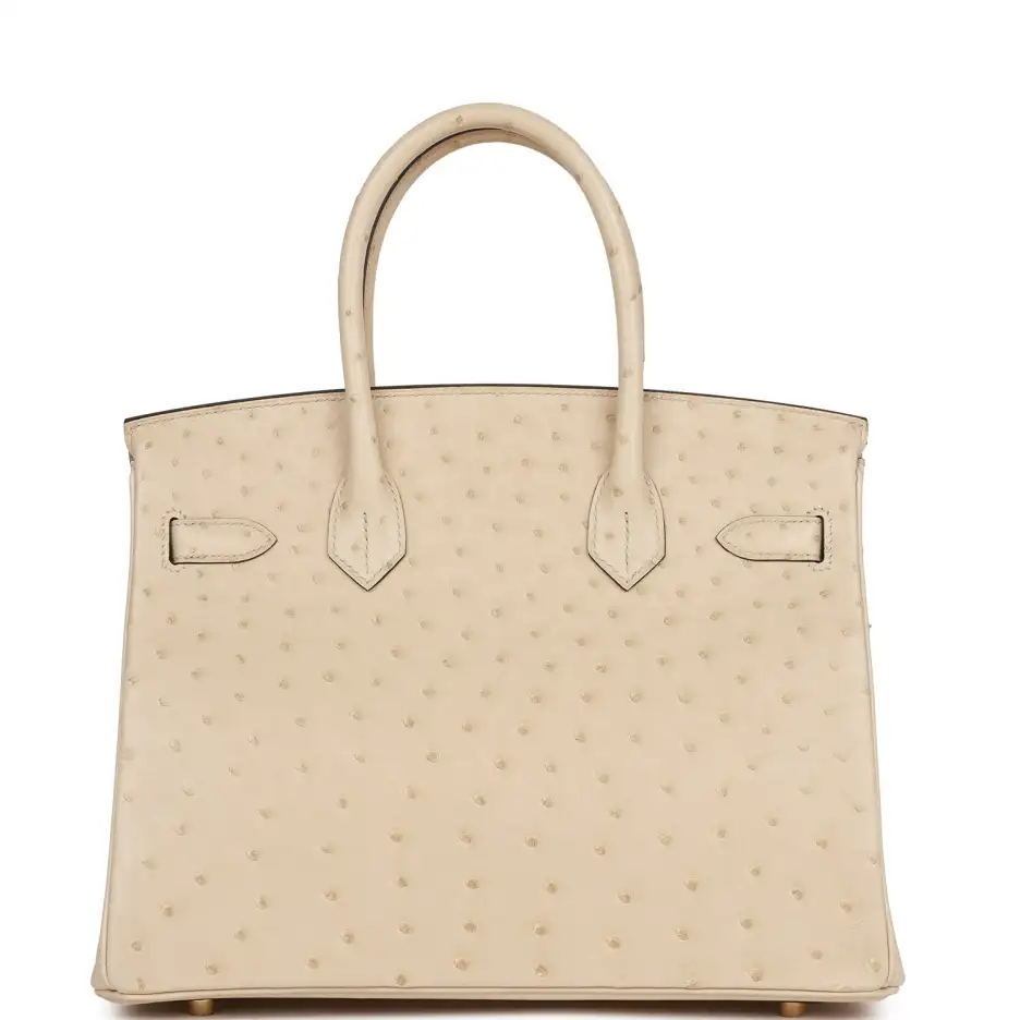 Hermès Birkin 30 Parchemin Ostrich Gold Hardware (3)