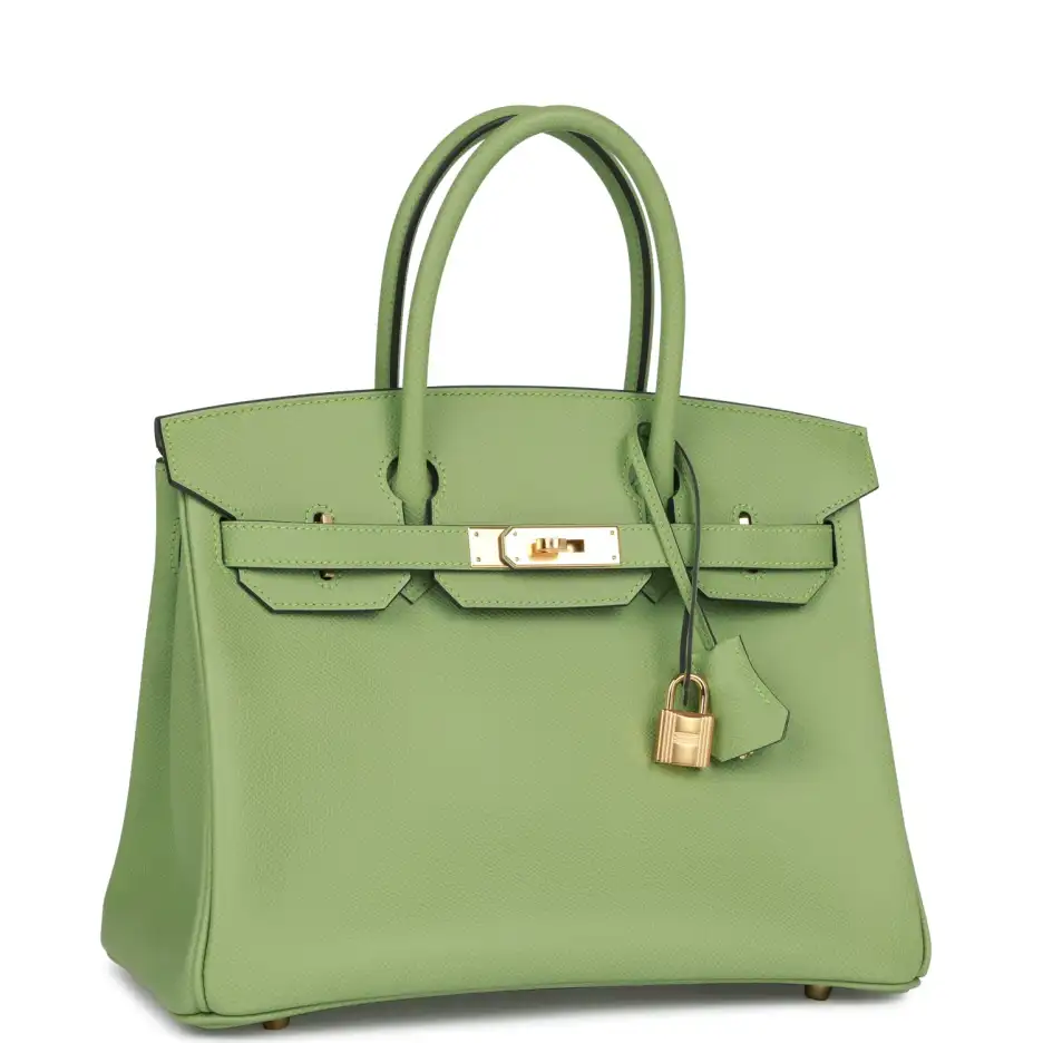 Hermès Birkin 30 Vert Criquet Epsom Gold Hardware (1)