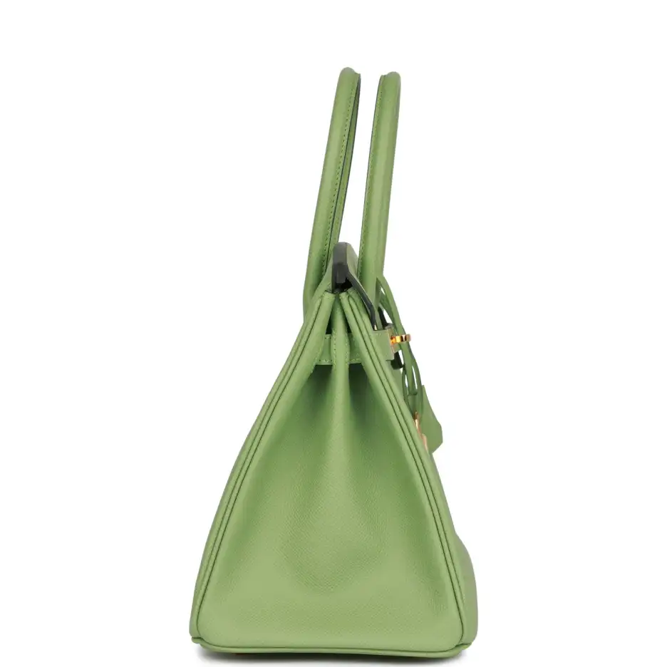 Hermès Birkin 30 Vert Criquet Epsom Gold Hardware (2)