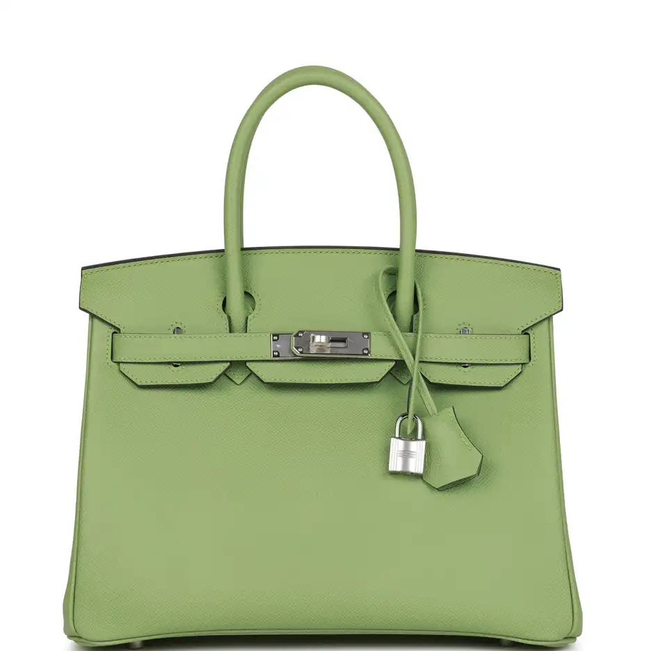 Hermès Birkin 30 Vert Criquet Epsom Palladium Hardw