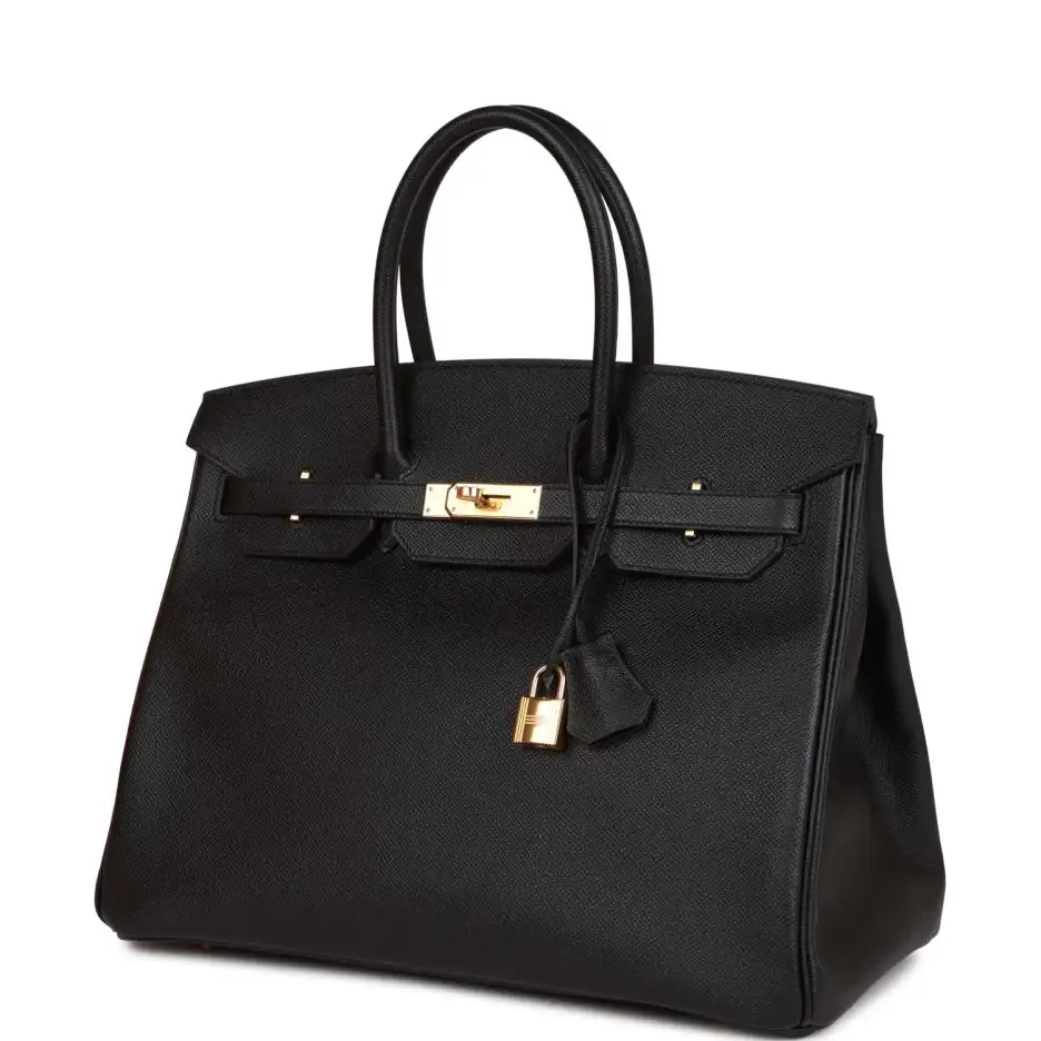 Hermès Birkin 35 Black Epsom Gold Hardware (4)