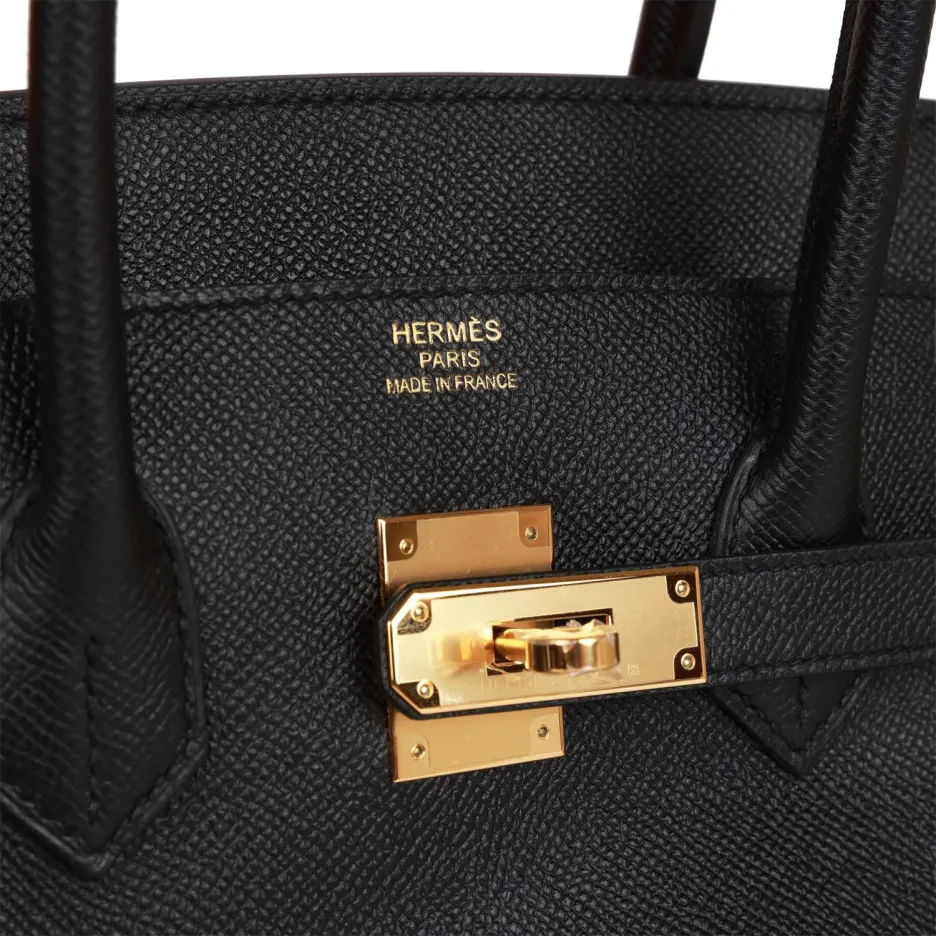 Hermès Birkin 35 Black Epsom Gold Hardware (6)