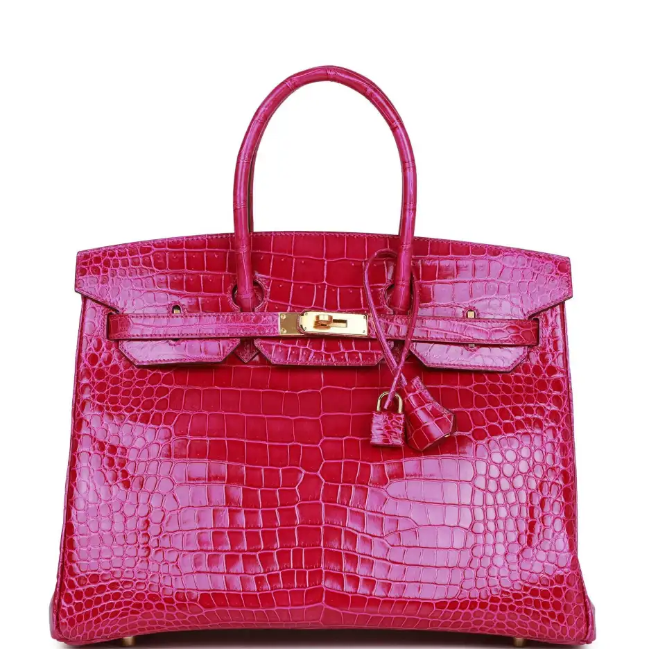 Hermès Birkin 35 Rose Scheherazade Shiny Niloticus