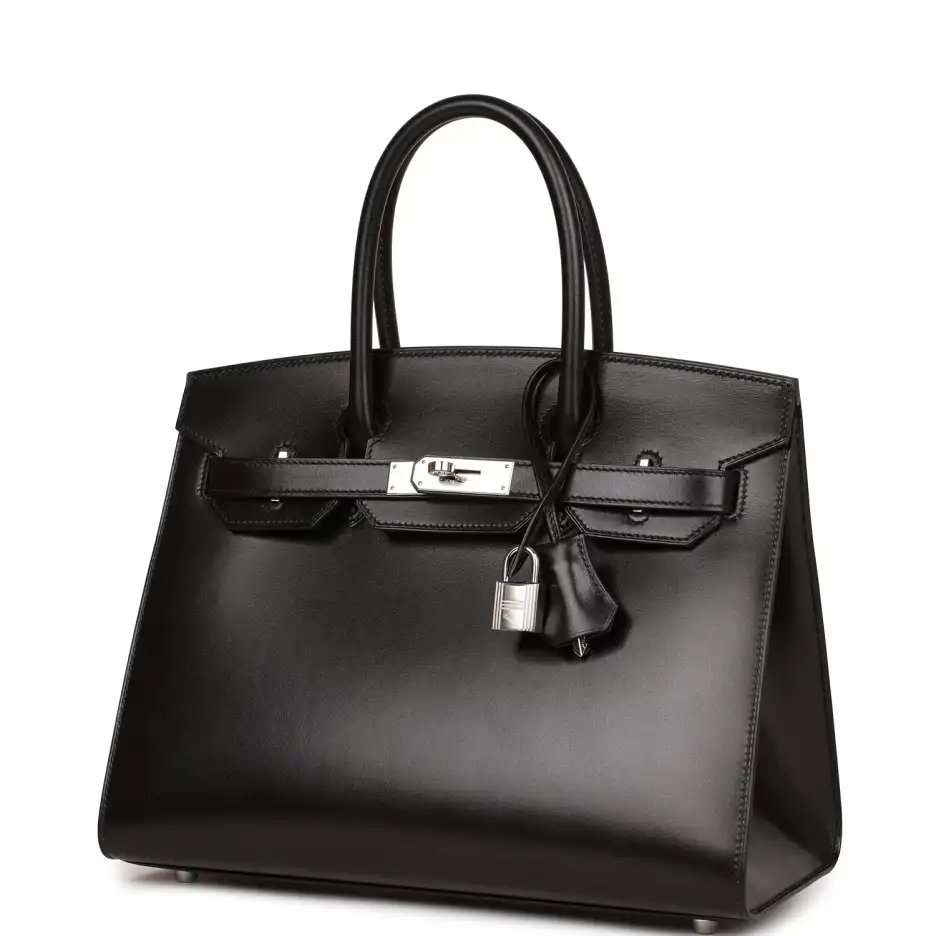 Hermès Birkin Sellier 30 Black Box Palladium Hardwa (4)