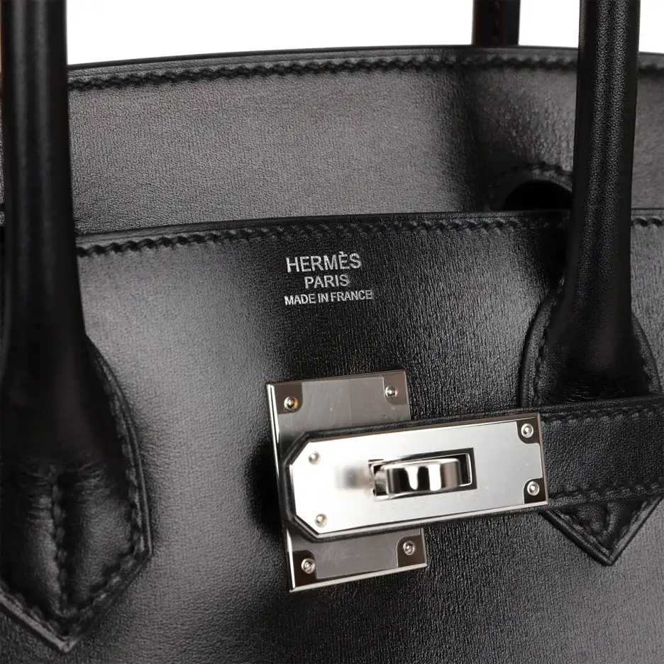 Hermès Birkin Sellier 30 Black Box Palladium Hardwa (6)