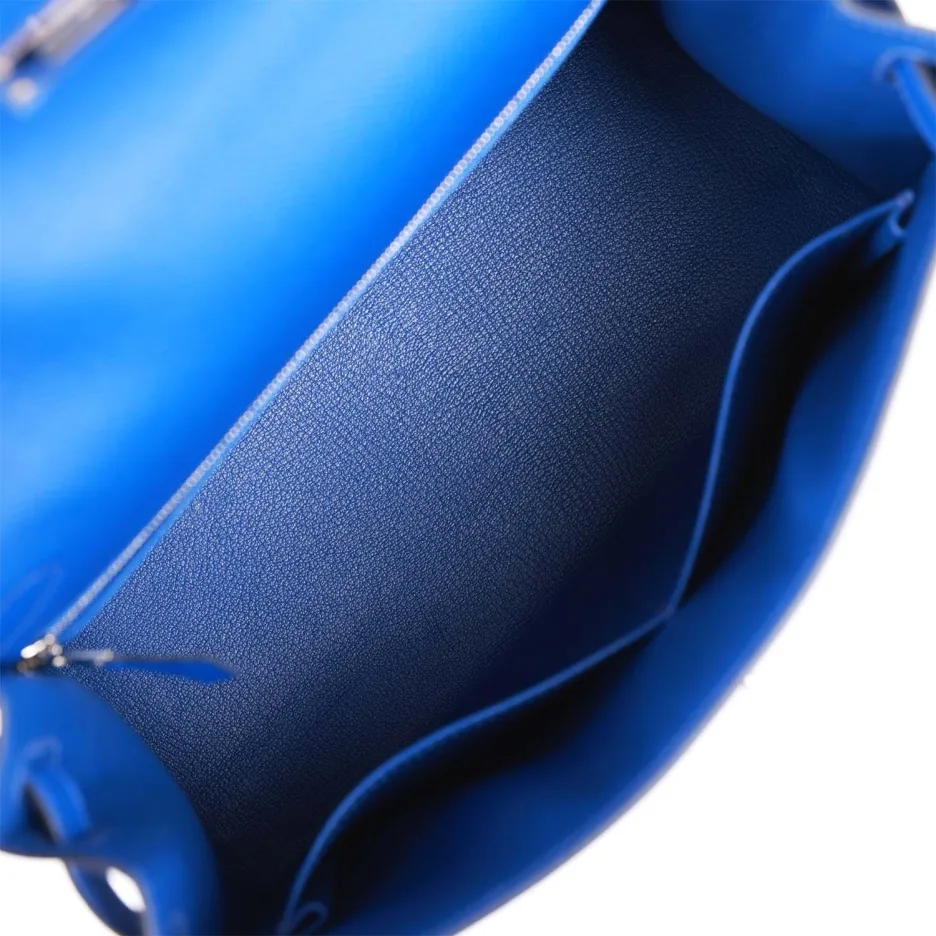 Hermès Bleu Royal Epsom Sellier Kelly 28cm Palladiu (7)