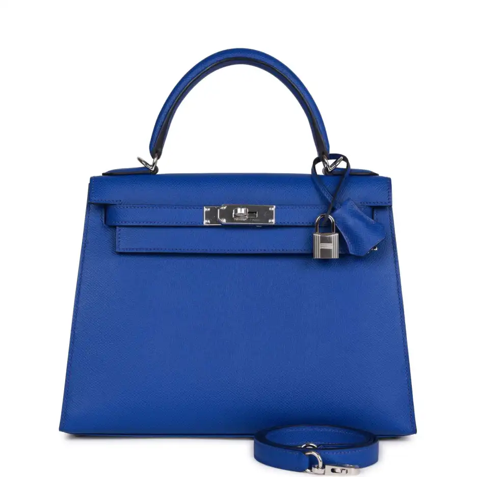 Hermès Bleu Royal Epsom Sellier Kelly 28cm Palladiu