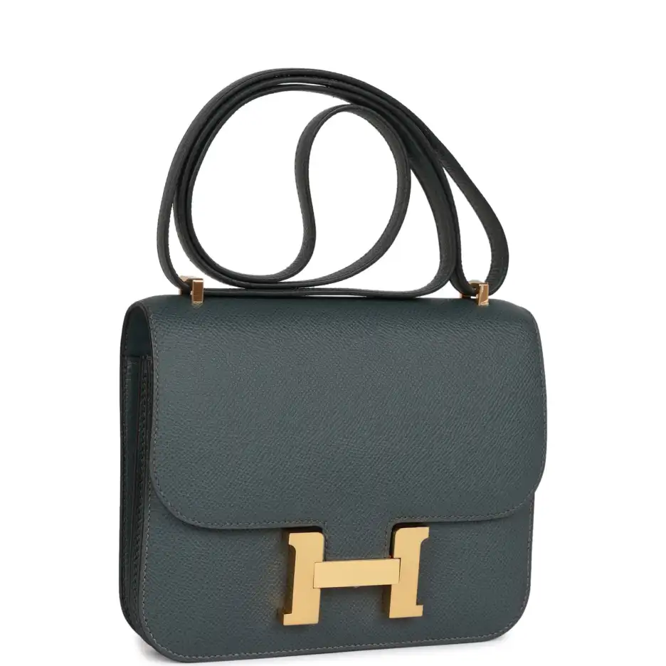 Hermès Constance 18 Bleu Orage Epsom Gold Hardware (1)