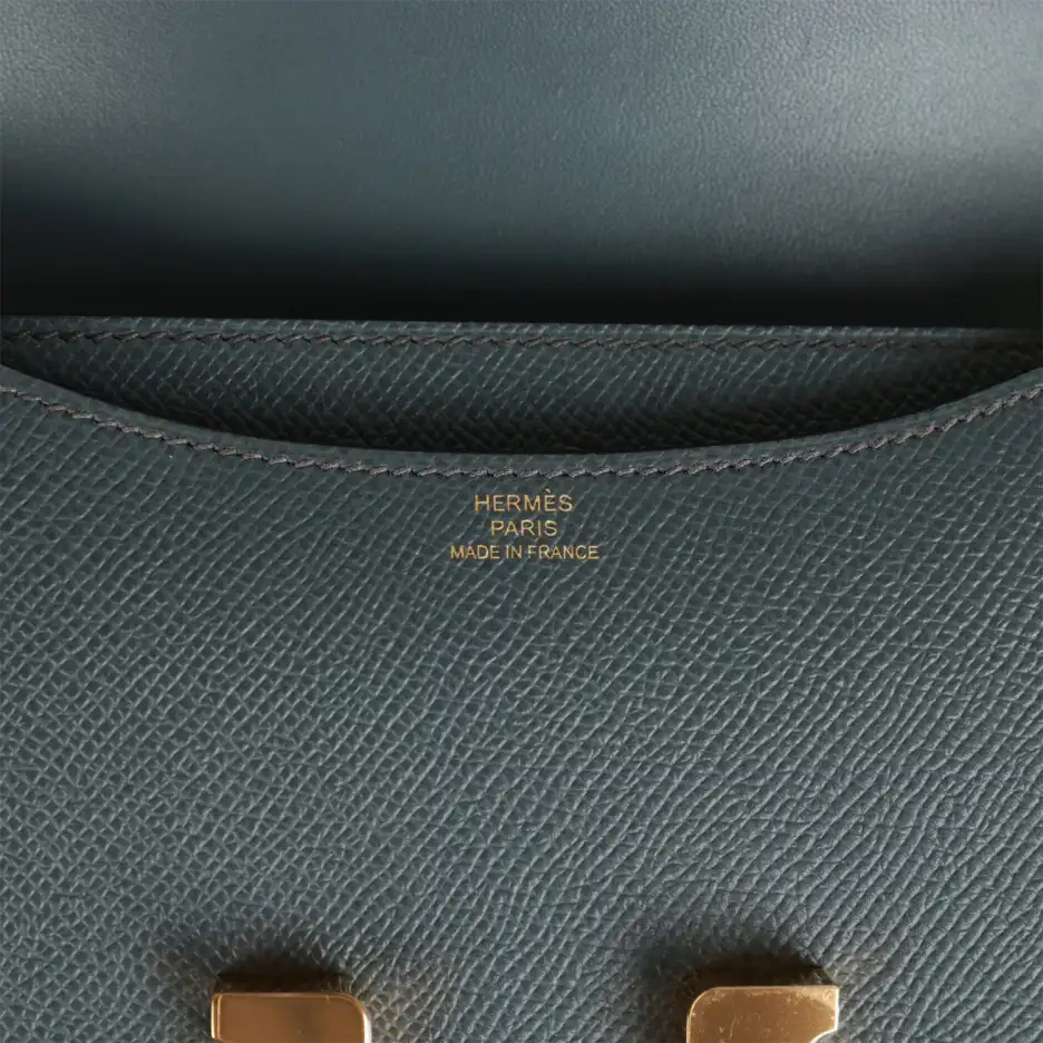 Hermès Constance 18 Bleu Orage Epsom Gold Hardware (7)