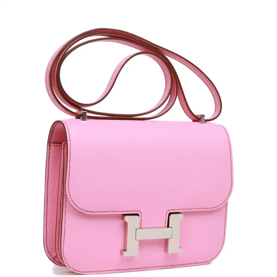 Hermès Constance 18 Bubblegum Epsom Palladium Hardware (1)