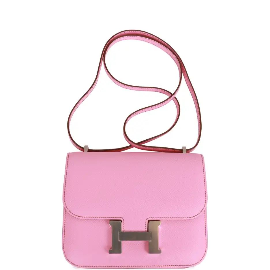Hermès Constance 18 Bubblegum Epsom Palladium Hardware (6)