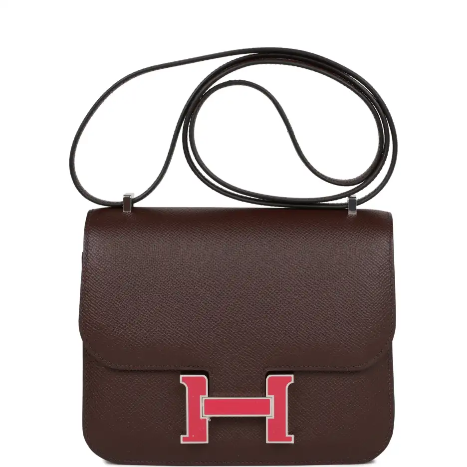 Hermès Constance 18 Rouge Sellier Epsom Palladium H