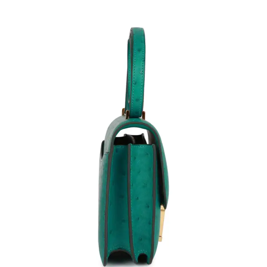 Hermès Constance 18 Vert Verone Ostrich Gold Hardwa (2)