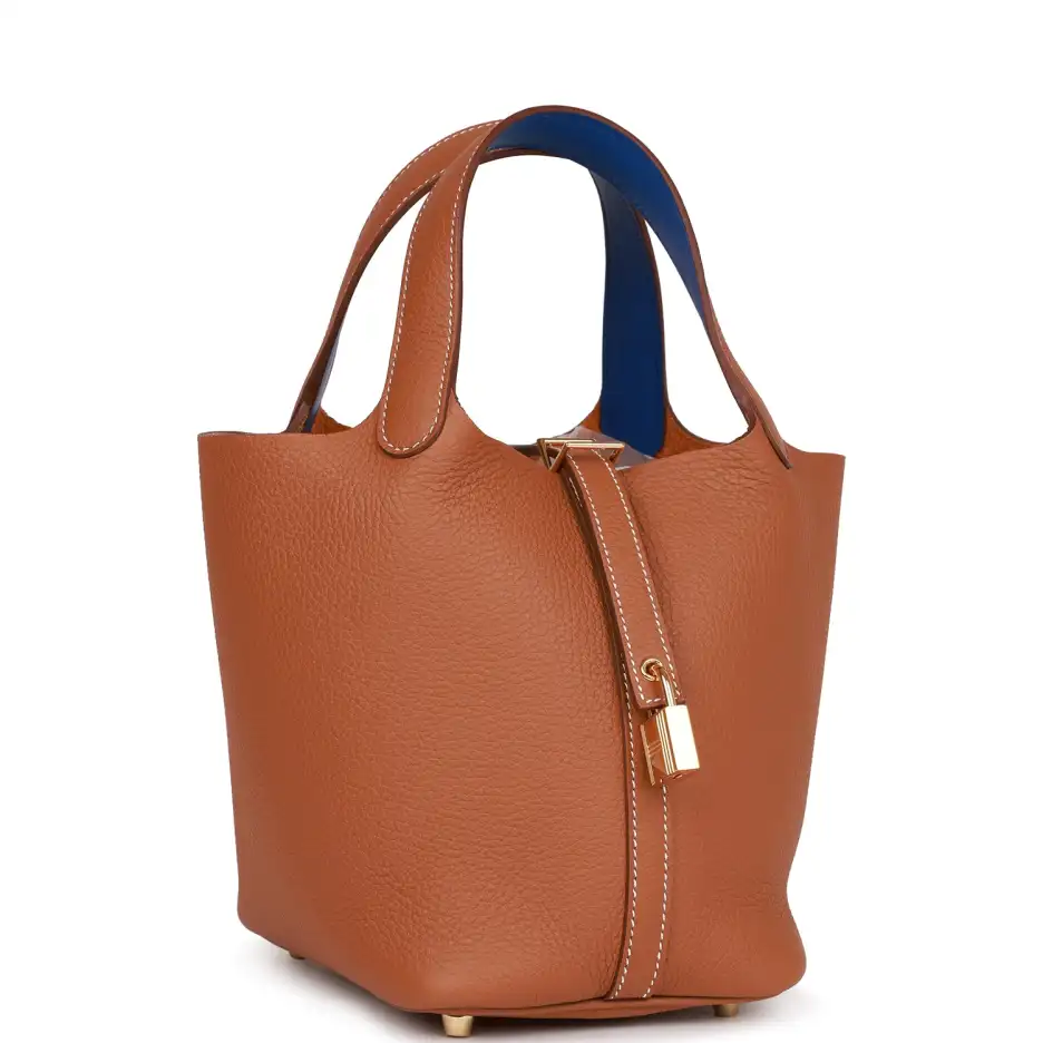 Hermès Eclat Picotin Lock 18 Gold Clemence Gold_yyt (1)