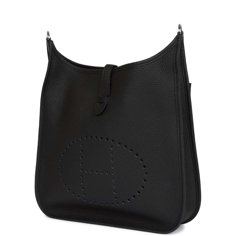 Hermès Evelyne III PM Black Clemence Palladium Hard (4)