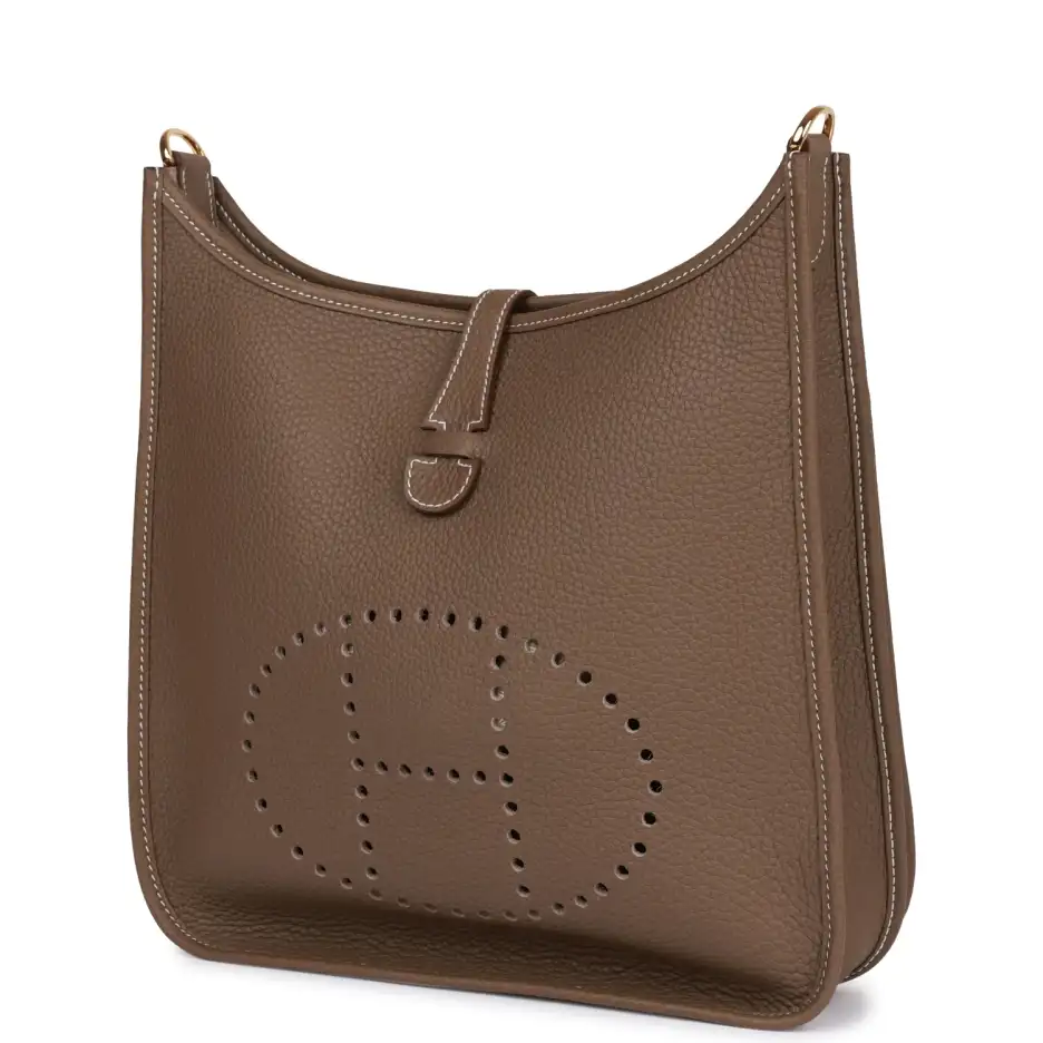 Hermès Evelyne III PM Etoupe Clemence Gold Hardware (4)