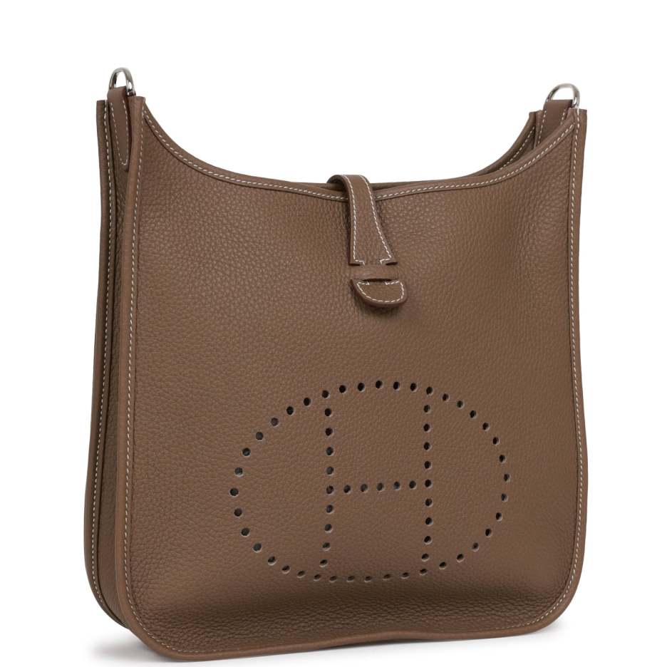 Hermès Evelyne III PM Etoupe Clemence Palladium Har (1)