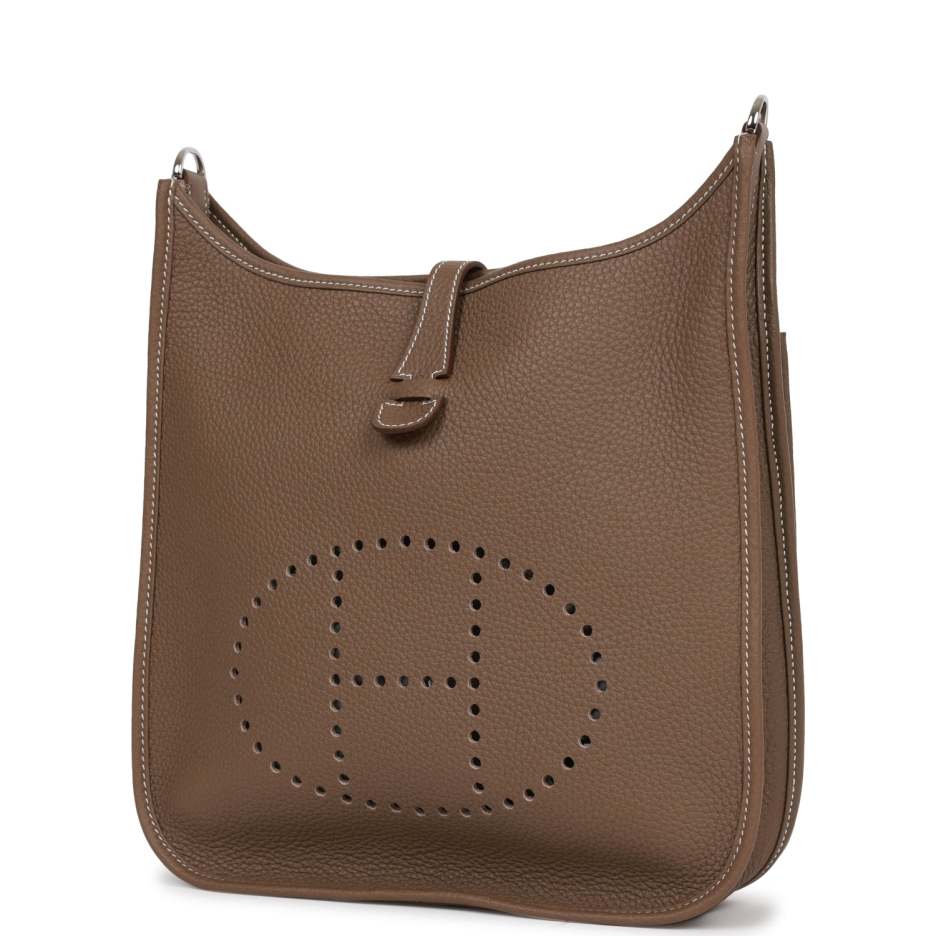 Hermès Evelyne III PM Etoupe Clemence Palladium Har (4)