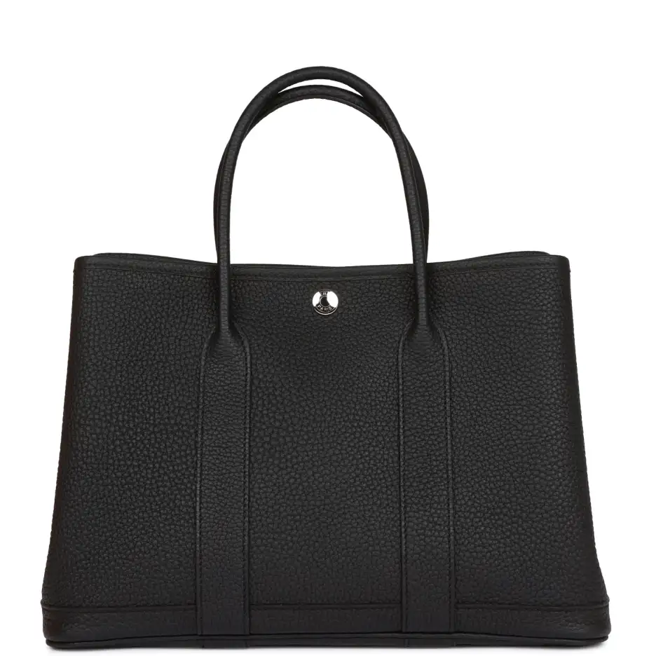 Hermès Garden Party 30 Black Negonda Palladium Hard