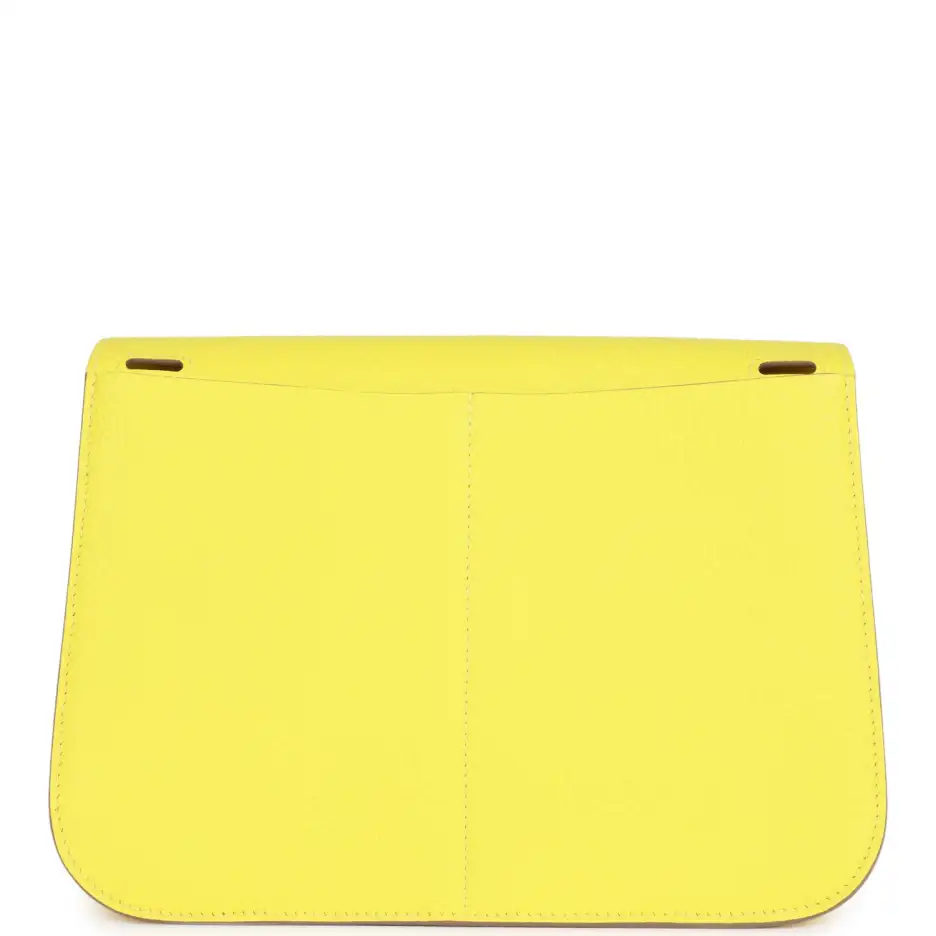 Hermès Halzan 25 Lime Clemence Palladium Hardware (3)