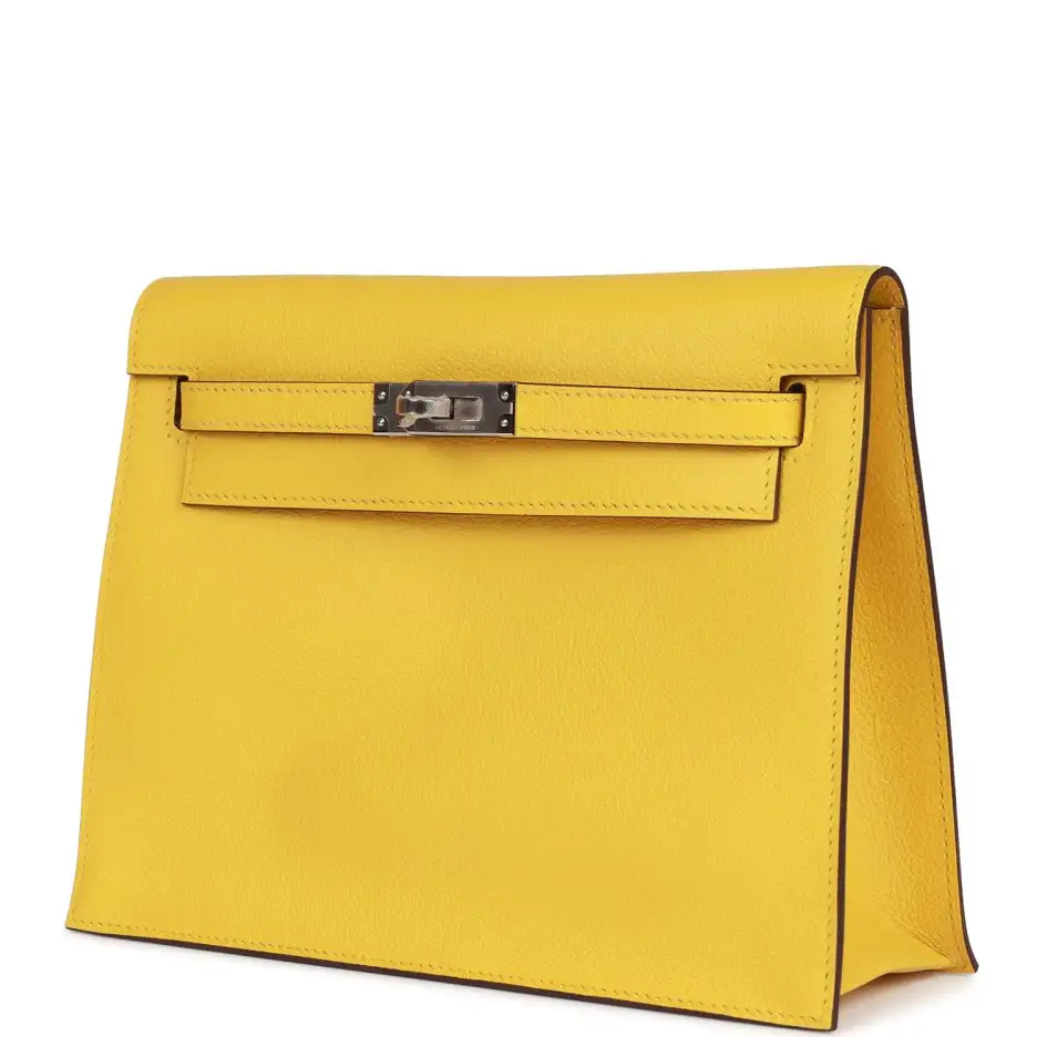 Hermès Kelly Danse Lime Evercolor Palladium Hardware (4)