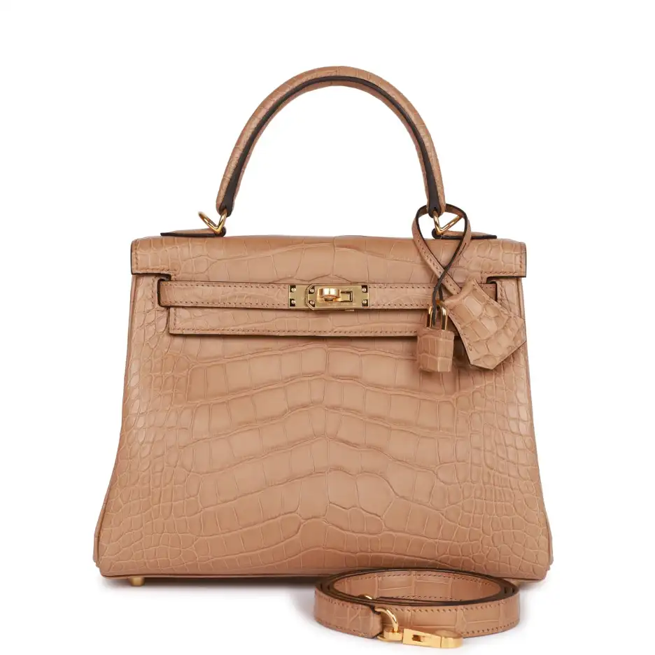 Hermès Kelly Retourne 25 Chai Matte Alligator Gold_