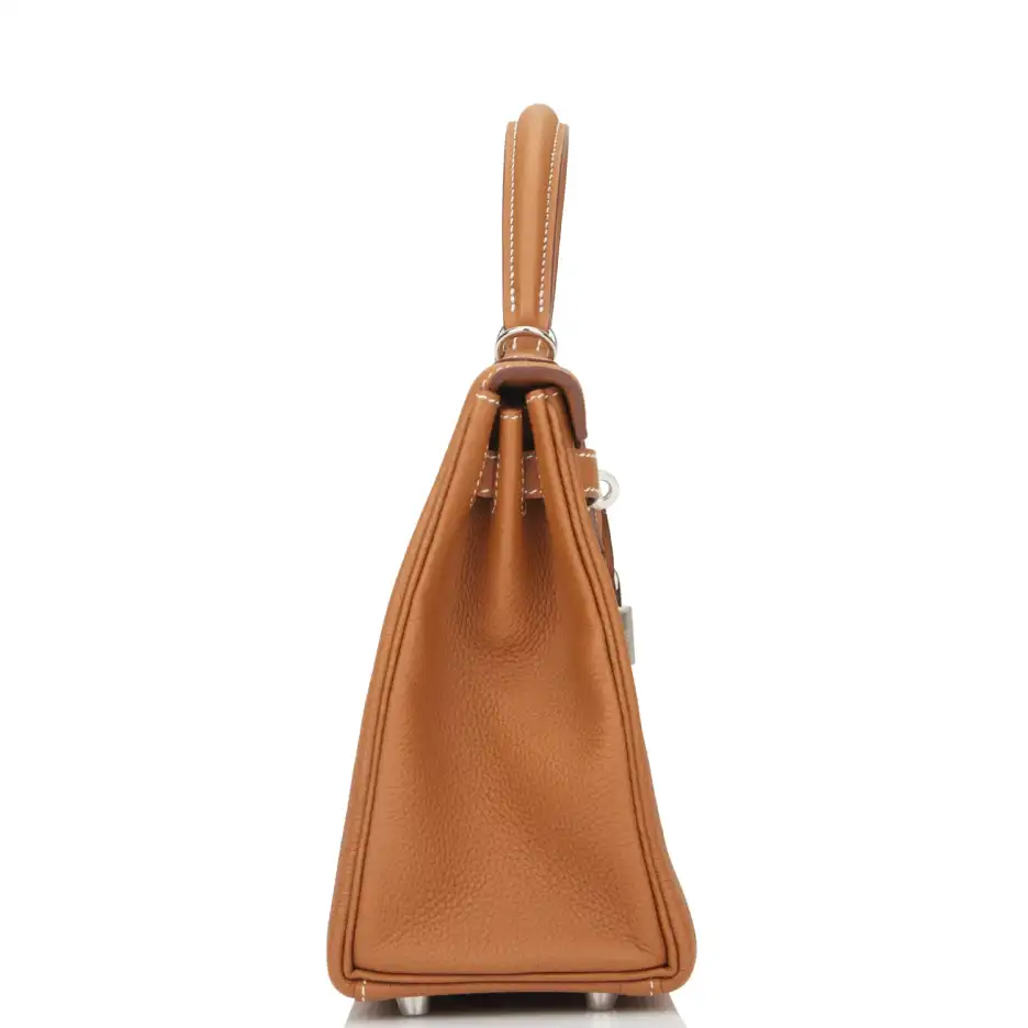 Hermès Kelly Retourne 25 Gold Togo Palladium Hardwa (2)