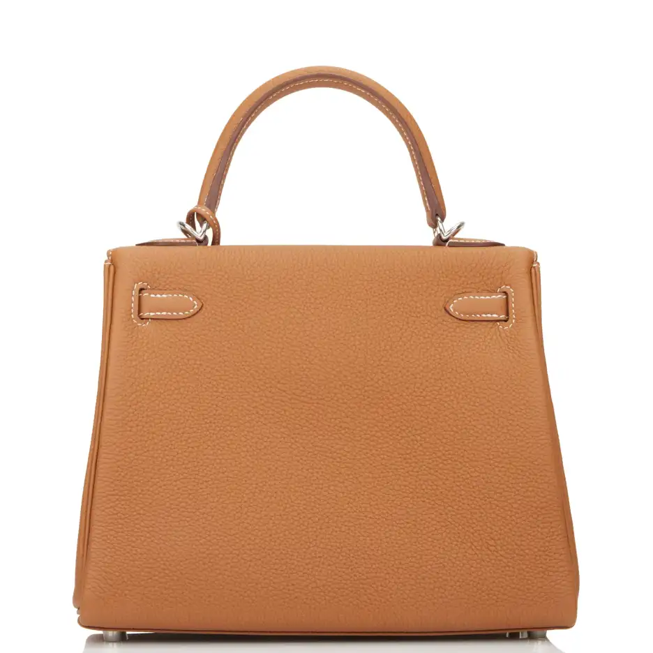 Hermès Kelly Retourne 25 Gold Togo Palladium Hardwa (3)