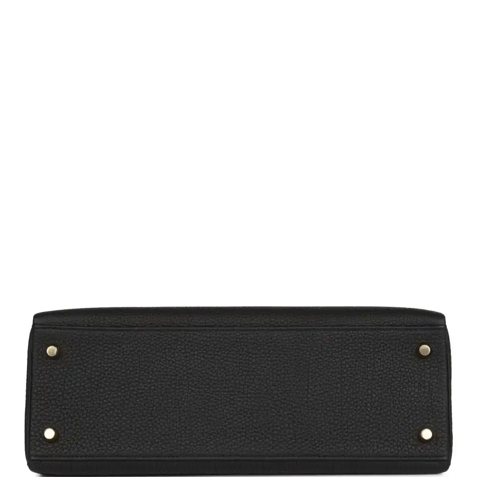 Hermès Kelly Retourne 32 Black Togo Gold Hardware (5)