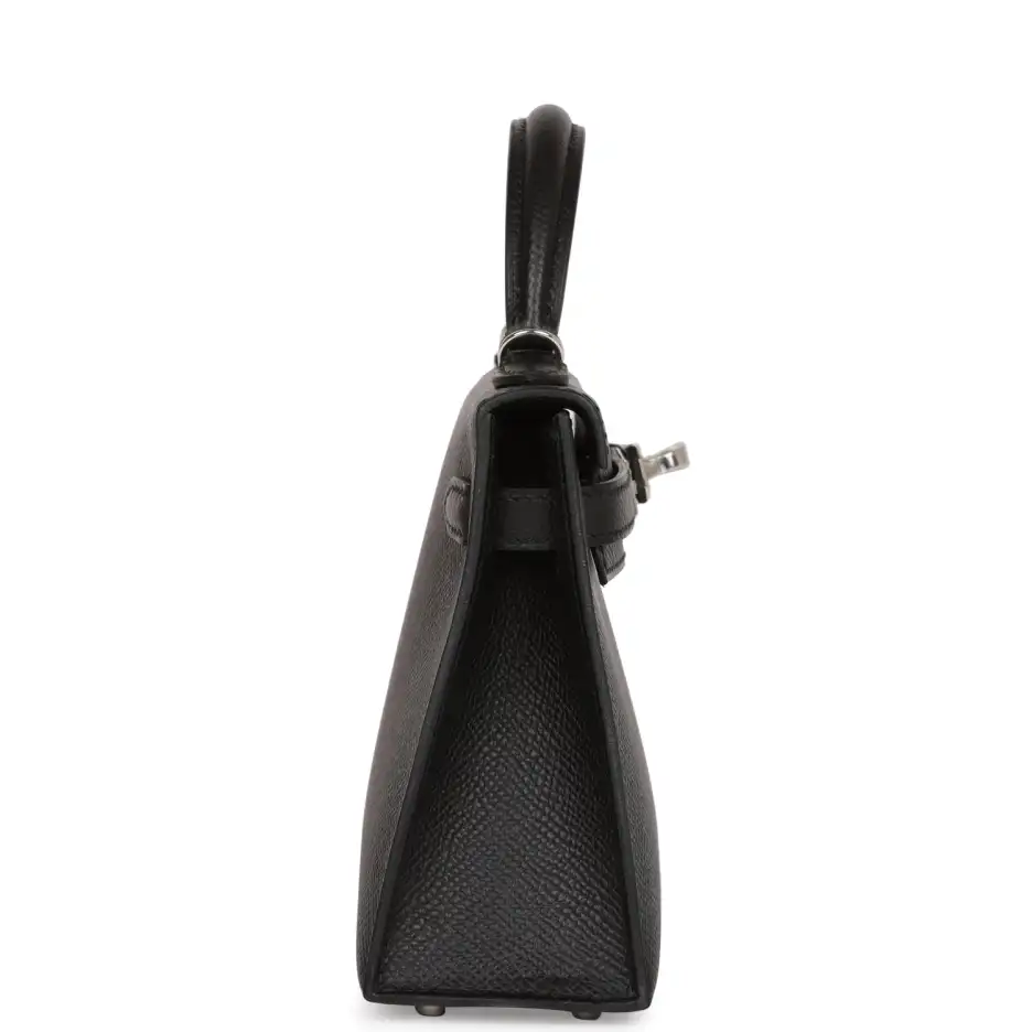 Hermès Kelly Sellier 20 Black Epsom Palladium Hardw (2)